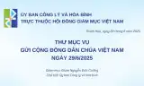 THƯ MỤC VỤ CỦA ỦY BAN CÔNG LÝ VÀ HÒA BÌNH GỬI CỘNG ĐỒNG DÂN CHÚA VIỆT NAM VỀ HÌNH PHẠT TỬ HÌNH